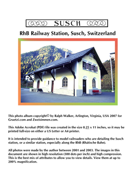 Rhb Railway Station, Susch, Switzerland