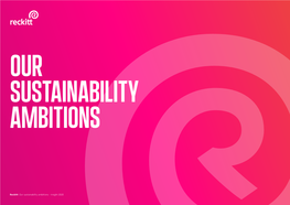 Reckitt Our Sustainability Ambitions – Insight 2020 Protection Being the First Step in Reducing Transmission