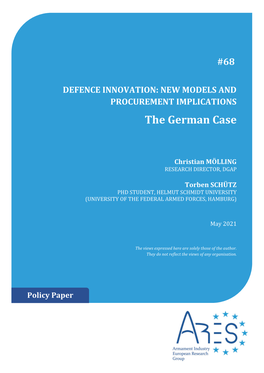 NEW MODELS and PROCUREMENT IMPLICATIONS. the German Case / May 2021