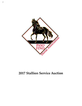 2017 Stallion Service Auction Booklet