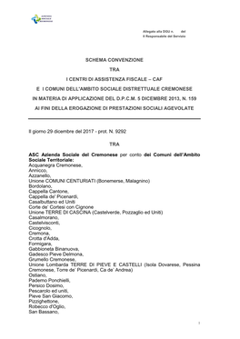 Schema Convenzione Tra I Centri Di Assistenza Fiscale