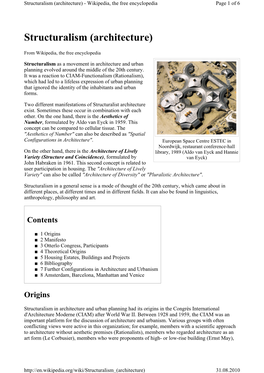 Structuralism (Architecture) - Wikipedia, the Free Encyclopedia Page 1 of 6