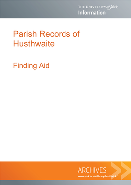 Parish Records of Husthwaite