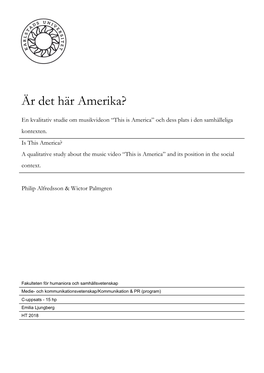 Är Det Här Amerika?