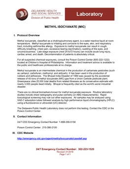 Methyl Isocyanate (Mic)