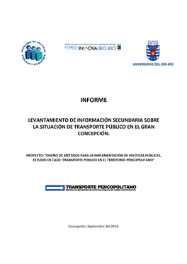 Informe Levantamiento De Información Secundaria Sobre La Situación De