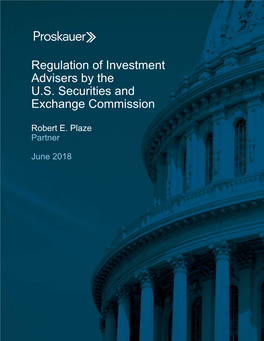 Regulation of Investment Advisers by the U.S. Securities and Exchange Commission