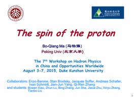 The Spin of the Proton