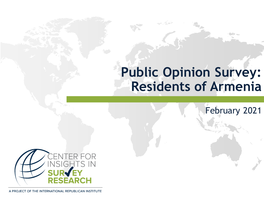 Public Opinion Survey: Residents of Armenia