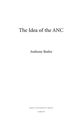 The Idea of the ANC