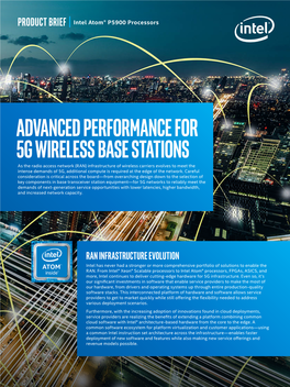 Intel Atom® P5900 Processors for 5G Network Edge Acceleration