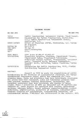 Pp-0-0(1 PUB DATE 30 Nov 70 GRANT OF(1-0-701910(C09) NOTE 61Fp