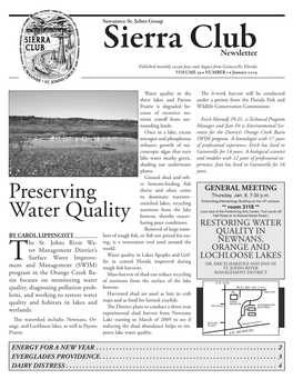 Preserving Water Quality