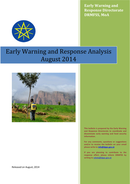 Early Warning and Response Analysis August 2014