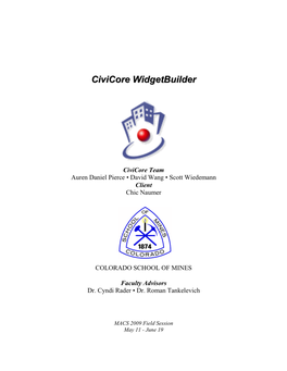 Civicore Widgetbuilder