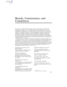 Boards, Commissions, and Committees