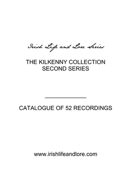 Irish Life and Lore Series the KILKENNY COLLECTION SECOND