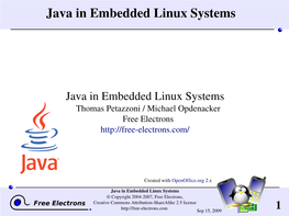Java in Embedded Linux Systems