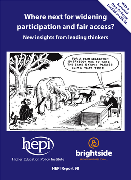 Where Next for Widening Participation and Fair Access? New Insights from Leading Thinkers