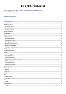 C++/CLI Tutorial