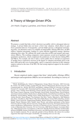 A Theory of Merger-Driven Ipos