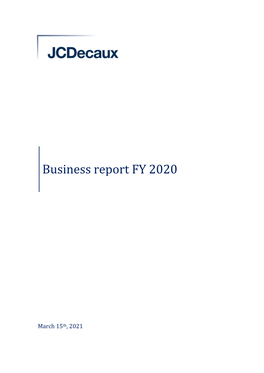 Business Report FY 2020