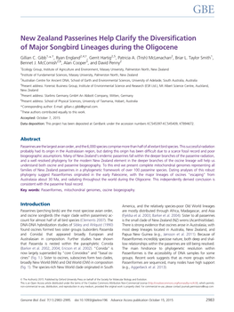 New Zealand Passerines Help Clarify the Diversification of Major Songbird Lineages During the Oligocene