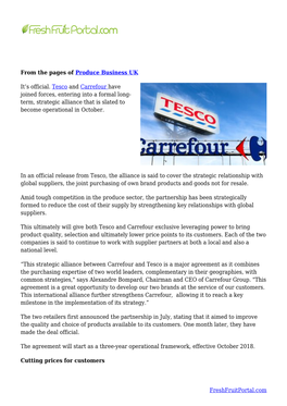 Tesco, Carrefour Waste No Time in Trying to Leverage Power Of