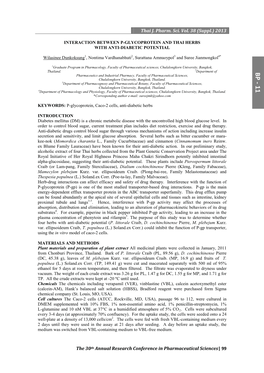 BP - 11 Pharmaceutics and Industrial Pharmacy, Faculty of Pharmaceutical Sciences, Chulalongkorn University, Bangkok, Thailand