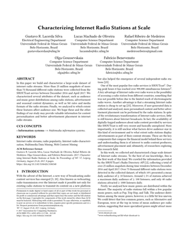 Characterizing Internet Radio Stations at Scale