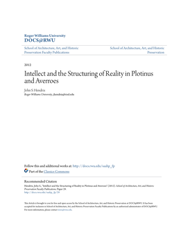 Intellect and the Structuring of Reality in Plotinus and Averroes John S
