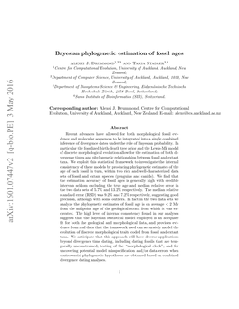 Bayesian Phylogenetic Estimation of Fossil Ages