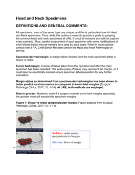 Head and Neck Specimens
