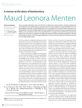 Maud Leonora Menten