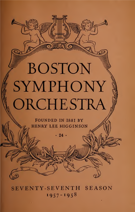 Boston Symphony Orchestra Concert Programs, Season 77, 1957-1958, Subscription