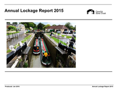 Annual Lockage Report 2015