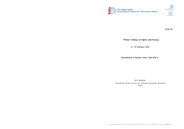 Introduction to Polymer Solar Cells (Pscs)