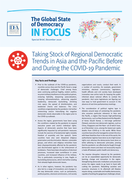 Taking Stock of Regional Democratic Trends in Asia and the Pacific