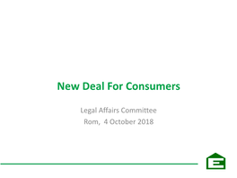 New Deal for Consumers