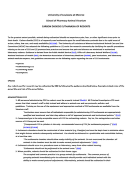 CO2 Euthanasia Guide