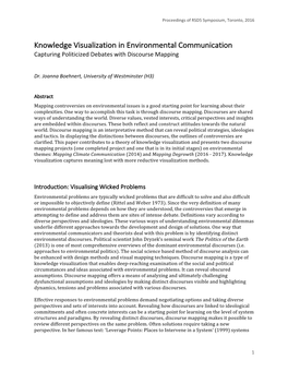 Knowledge Visualization in Environmental Communication Capturing Politicized Debates with Discourse Mapping