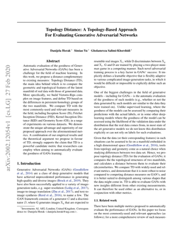 Topology Distance: a Topology-Based Approach for Evaluating Generative Adversarial Networks