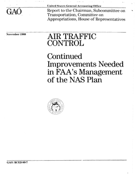 RCED-89-7 Air Traffic Control