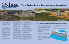 Tolna Coulee Control Structure Nears Completion