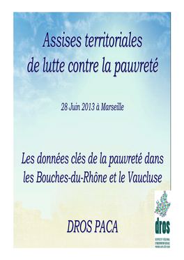 Assises Territoriales De Lutte Contre La Pauvreté