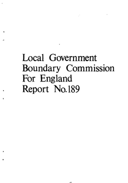 Local Government Boundary Commission for England Report No