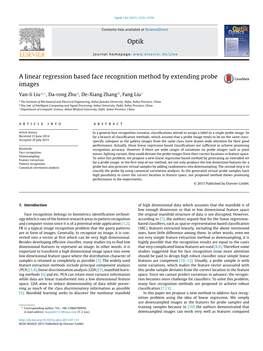 A Linear Regression Based Face Recognition Method by Extending Probe Images