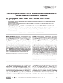 Diptera: Ceratopogonidae) from Ceará State, Northeastern Brazil: Diversity, New Records and Bionomic Approaches