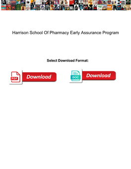 Harrison School of Pharmacy Early Assurance Program