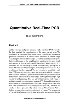 Quantitative Real-Time PCR